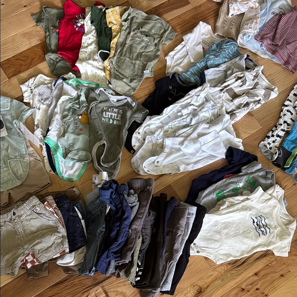 Assorted Baby Clothing Bundle Lot of 59 - size 0-3